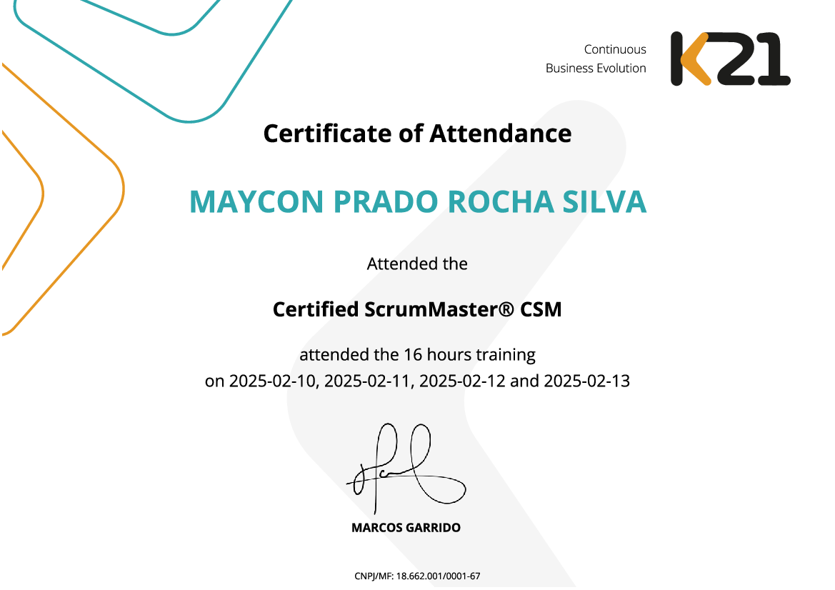 Certificado K21
